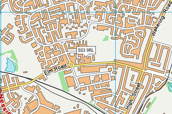 SS3 9RL map - OS VectorMap District (Ordnance Survey)