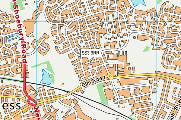 SS3 9RR map - OS VectorMap District (Ordnance Survey)
