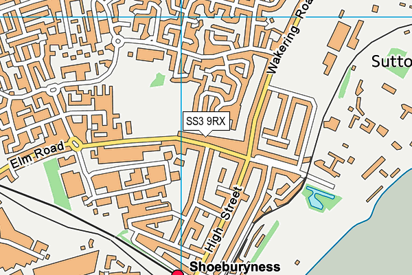 SS3 9RX map - OS VectorMap District (Ordnance Survey)