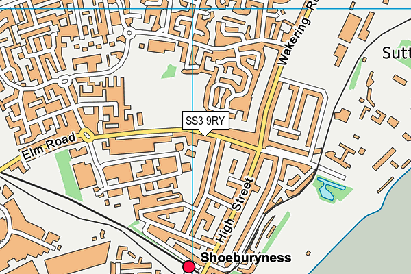 SS3 9RY map - OS VectorMap District (Ordnance Survey)
