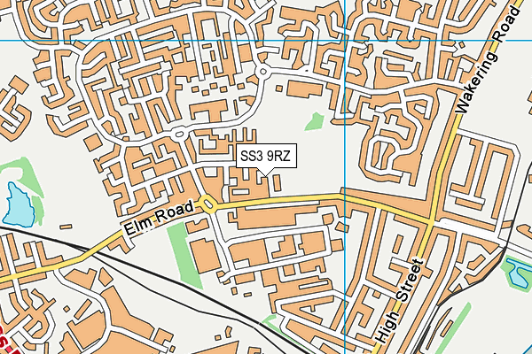 SS3 9RZ map - OS VectorMap District (Ordnance Survey)