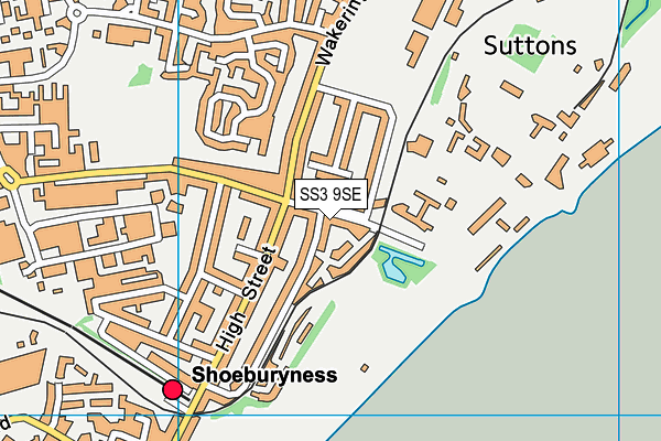 SS3 9SE map - OS VectorMap District (Ordnance Survey)