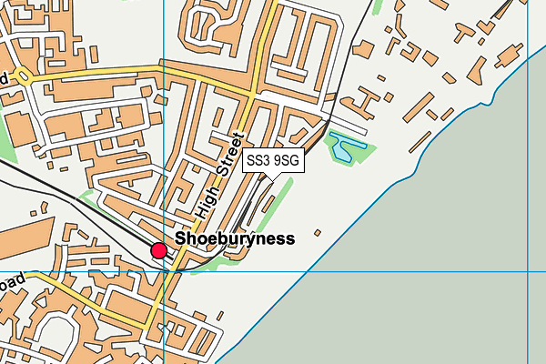 SS3 9SG map - OS VectorMap District (Ordnance Survey)