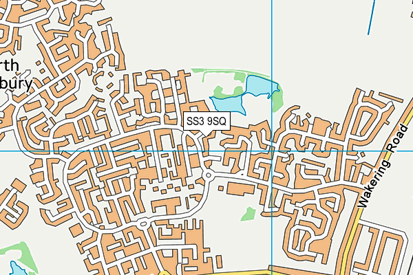 SS3 9SQ map - OS VectorMap District (Ordnance Survey)