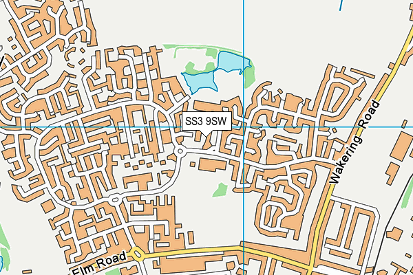 SS3 9SW map - OS VectorMap District (Ordnance Survey)