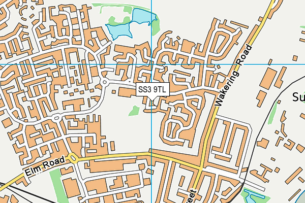 SS3 9TL map - OS VectorMap District (Ordnance Survey)