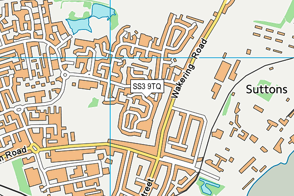 SS3 9TQ map - OS VectorMap District (Ordnance Survey)