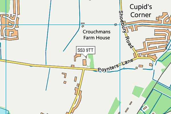 SS3 9TT map - OS VectorMap District (Ordnance Survey)