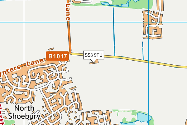 SS3 9TU map - OS VectorMap District (Ordnance Survey)