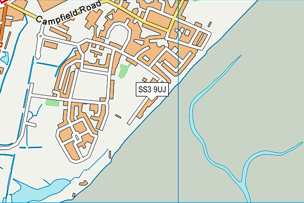 SS3 9UJ map - OS VectorMap District (Ordnance Survey)