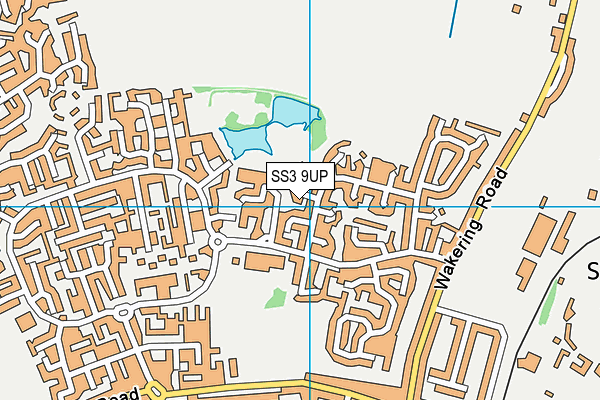 SS3 9UP map - OS VectorMap District (Ordnance Survey)