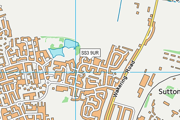 SS3 9UR map - OS VectorMap District (Ordnance Survey)
