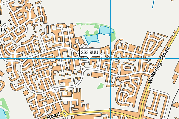 SS3 9UU map - OS VectorMap District (Ordnance Survey)