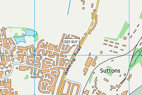 SS3 9UY map - OS VectorMap District (Ordnance Survey)
