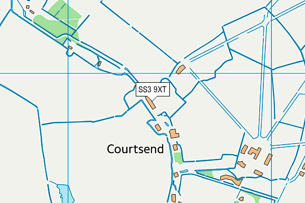 SS3 9XT map - OS VectorMap District (Ordnance Survey)