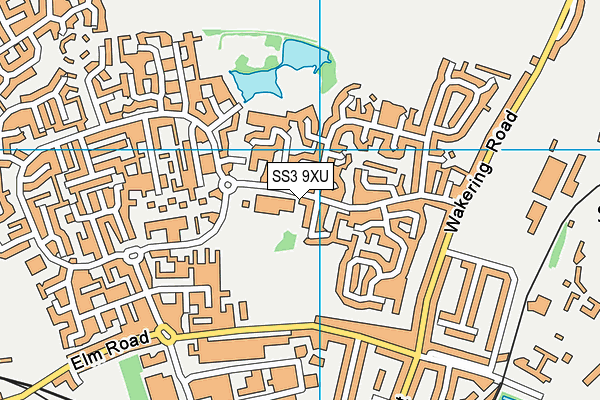 SS3 9XU map - OS VectorMap District (Ordnance Survey)