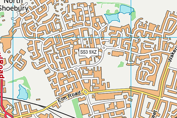 SS3 9XZ map - OS VectorMap District (Ordnance Survey)