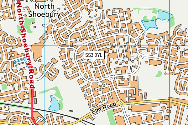 SS3 9YL map - OS VectorMap District (Ordnance Survey)
