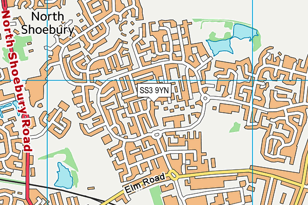 SS3 9YN map - OS VectorMap District (Ordnance Survey)