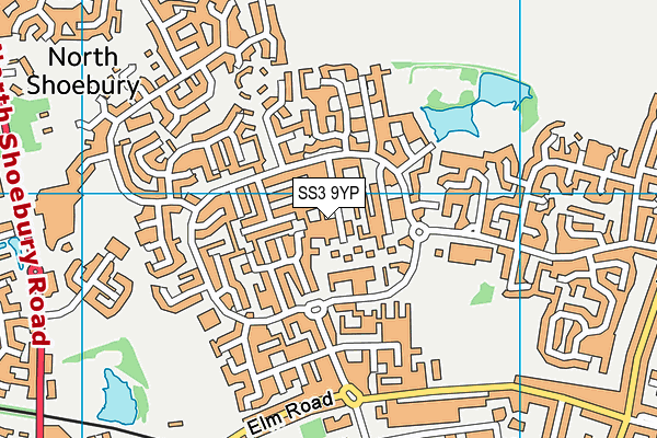 SS3 9YP map - OS VectorMap District (Ordnance Survey)