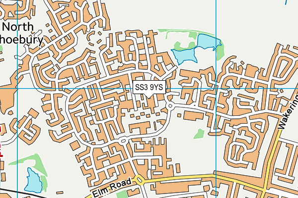 SS3 9YS map - OS VectorMap District (Ordnance Survey)