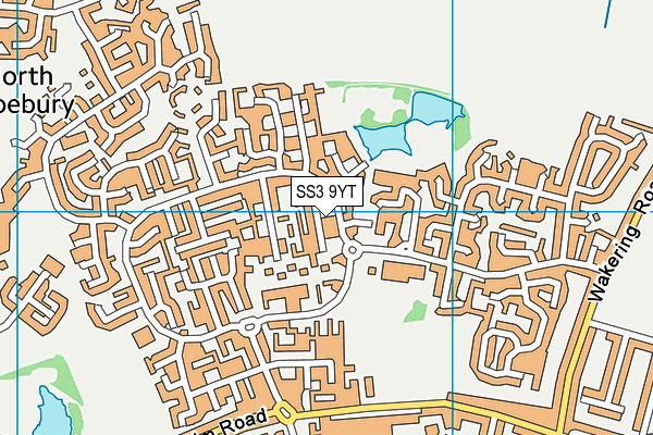 SS3 9YT map - OS VectorMap District (Ordnance Survey)