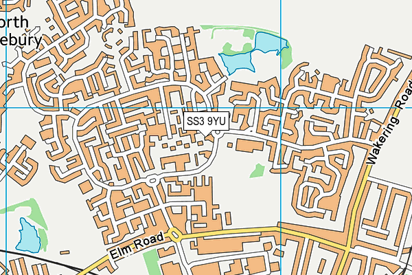 SS3 9YU map - OS VectorMap District (Ordnance Survey)