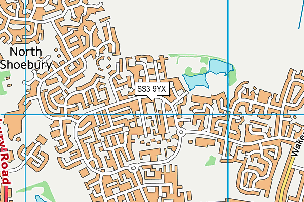SS3 9YX map - OS VectorMap District (Ordnance Survey)