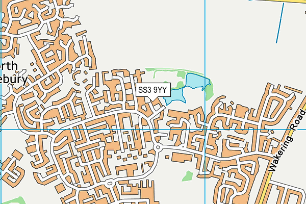 SS3 9YY map - OS VectorMap District (Ordnance Survey)