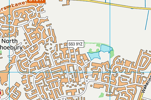 SS3 9YZ map - OS VectorMap District (Ordnance Survey)