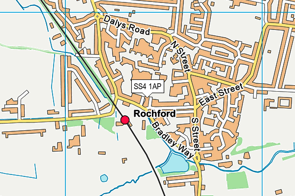 SS4 1AP map - OS VectorMap District (Ordnance Survey)