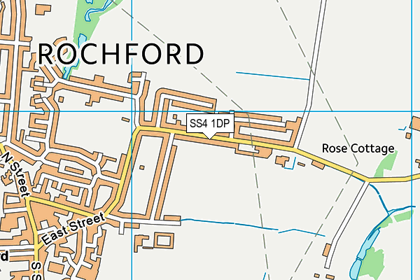 SS4 1DP map - OS VectorMap District (Ordnance Survey)