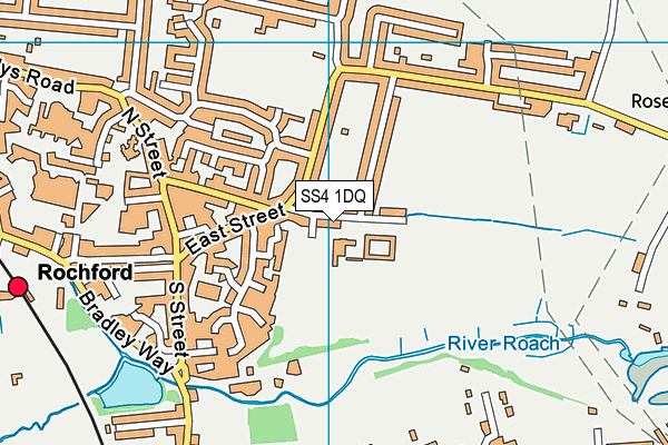 SS4 1DQ map - OS VectorMap District (Ordnance Survey)