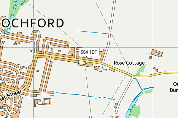 SS4 1DT map - OS VectorMap District (Ordnance Survey)