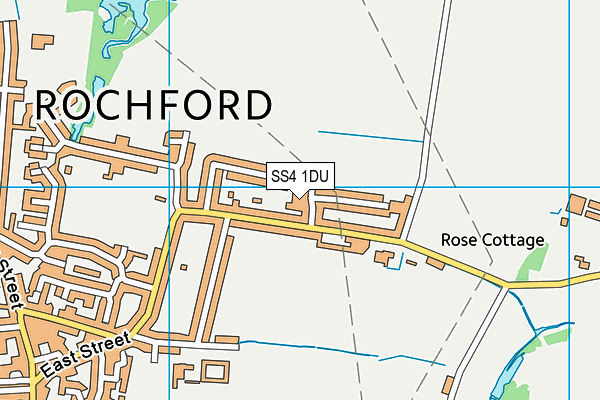 SS4 1DU map - OS VectorMap District (Ordnance Survey)