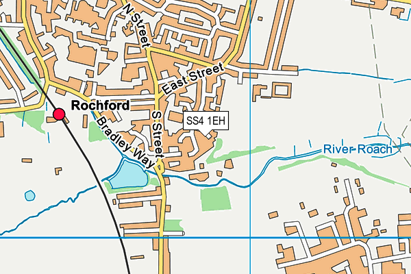 SS4 1EH map - OS VectorMap District (Ordnance Survey)