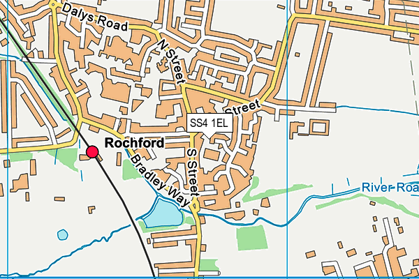 SS4 1EL map - OS VectorMap District (Ordnance Survey)