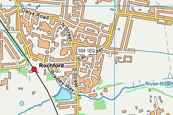 SS4 1EQ map - OS VectorMap District (Ordnance Survey)