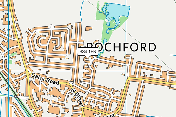 SS4 1ER map - OS VectorMap District (Ordnance Survey)