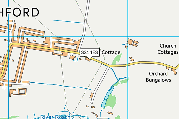 SS4 1ES map - OS VectorMap District (Ordnance Survey)