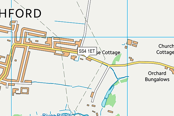 SS4 1ET map - OS VectorMap District (Ordnance Survey)