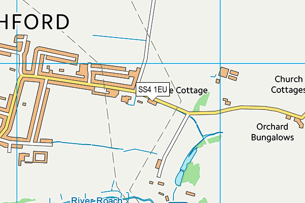 SS4 1EU map - OS VectorMap District (Ordnance Survey)