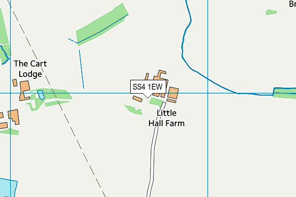 SS4 1EW map - OS VectorMap District (Ordnance Survey)