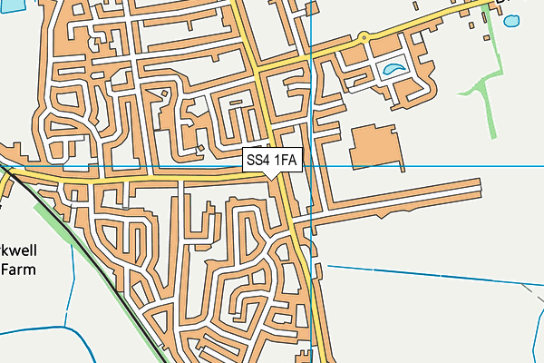 SS4 1FA map - OS VectorMap District (Ordnance Survey)
