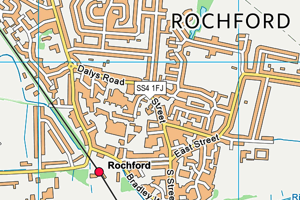 SS4 1FJ map - OS VectorMap District (Ordnance Survey)