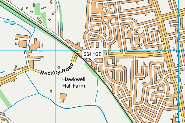 SS4 1GE map - OS VectorMap District (Ordnance Survey)