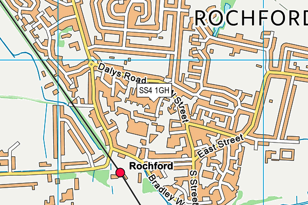 SS4 1GH map - OS VectorMap District (Ordnance Survey)