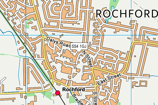 SS4 1GJ map - OS VectorMap District (Ordnance Survey)