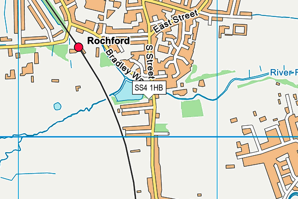 SS4 1HB map - OS VectorMap District (Ordnance Survey)