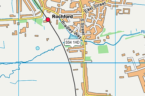 SS4 1HD map - OS VectorMap District (Ordnance Survey)